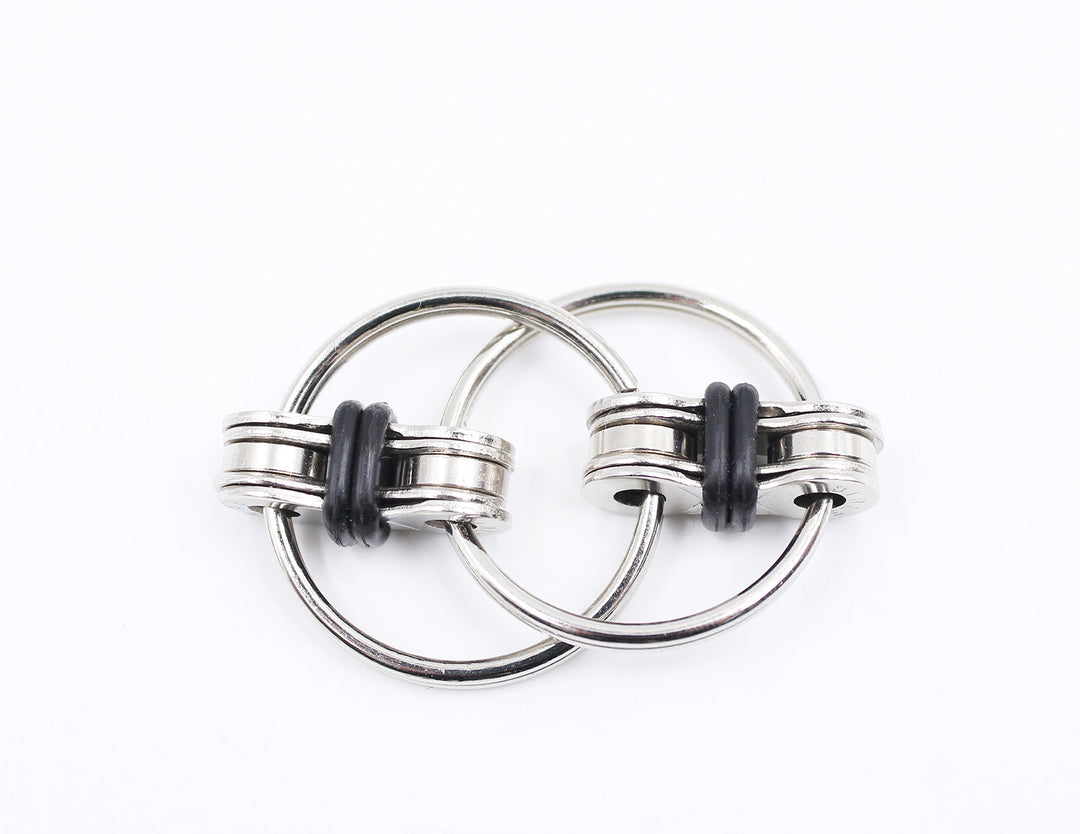 3-Pack Steel Flipping Bike Chain Fidget Toy. Relieve Your Stress, Anxiety, and Boredom All at Your Finger Tips! Also Helps ADD, ADHD, and Autism,