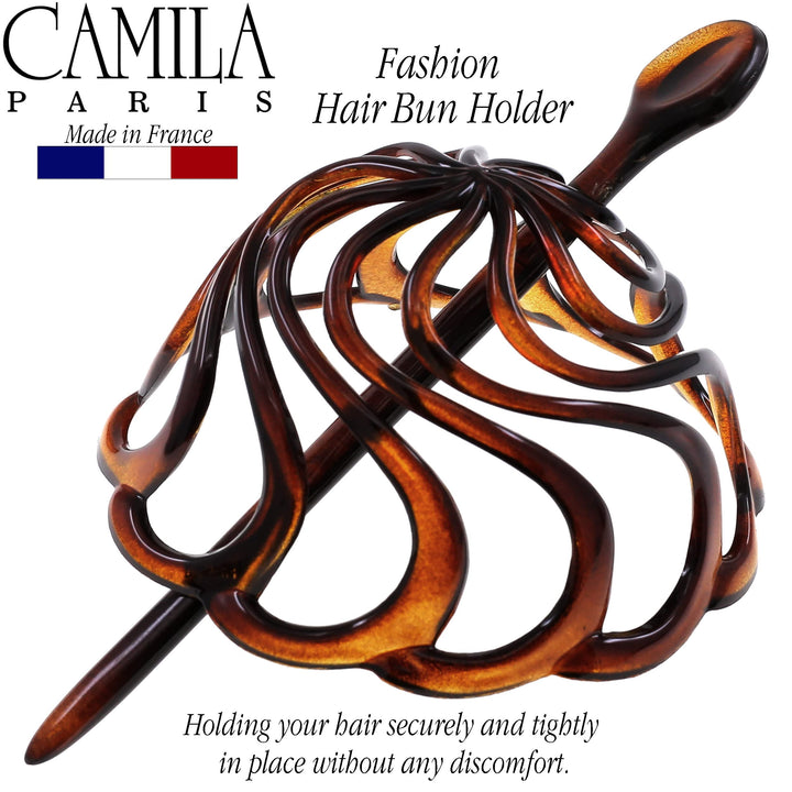 Paris CP16 French woman Hair Accessories (3 1/2) Hair Bun Ponytail Holder. Hair Updo Bun Cover Cap. Strong and Durable Hair Ornaments. Made in France
