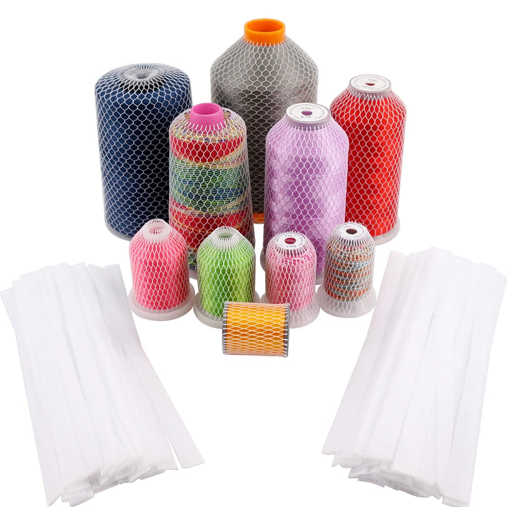 100pcs Thread Net Spool Saver for Different Sizes of Embroidery Sewing Quilting and Serger Thread Spools/Cones - 9.8 (25cm) Long Each Piece