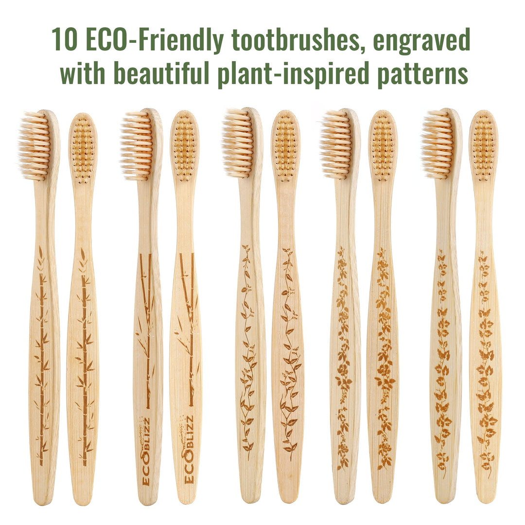 Bamboo Toothbrushes Biodegradable Eco Friendly - Natura