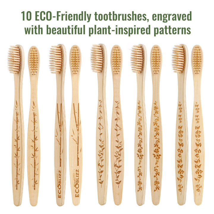 Bamboo Toothbrushes Biodegradable Eco Friendly - Natura