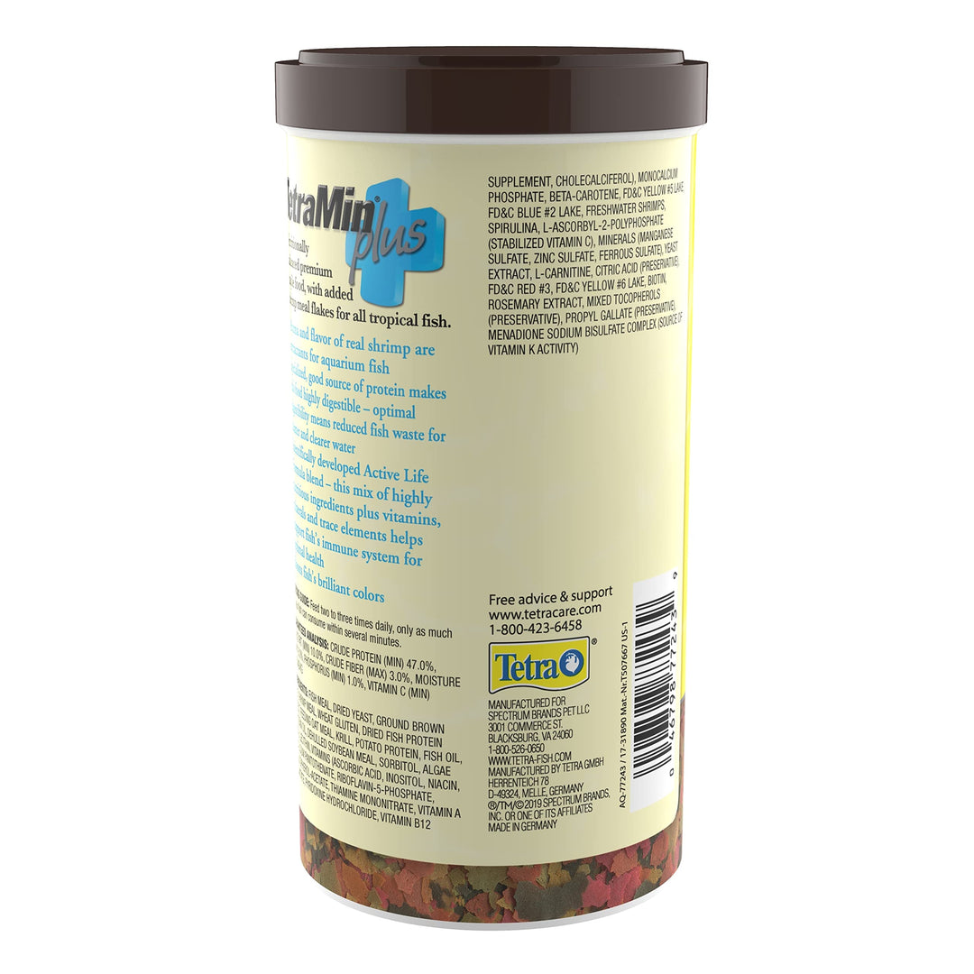 Min Plus Tropical Flakes, Cleaner and Clearer Water Formula 7.06 Ounce (Pack of 1)