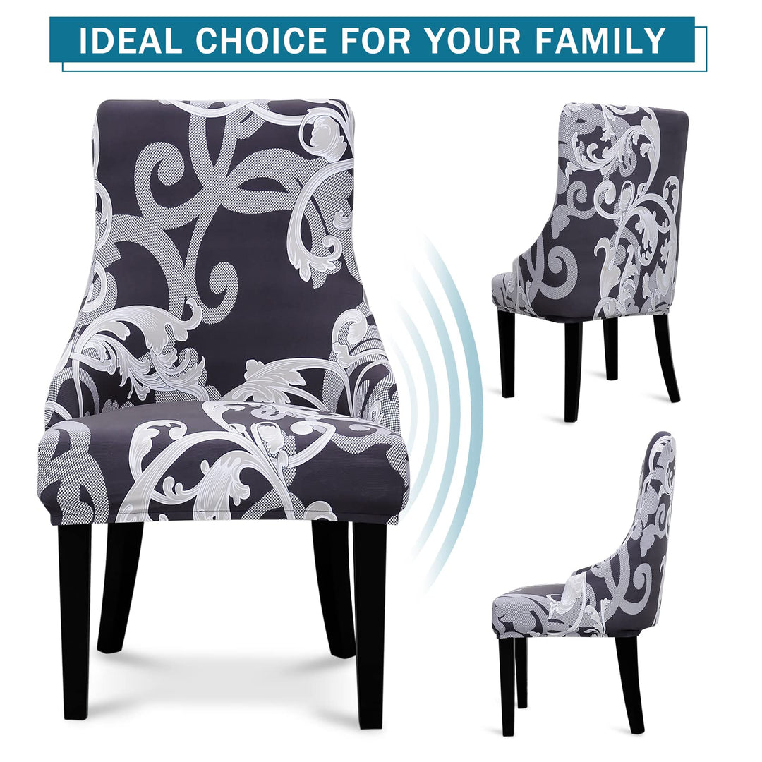 Liykimt Stretch Wingback Side Chair Slipcover-Accent Ch