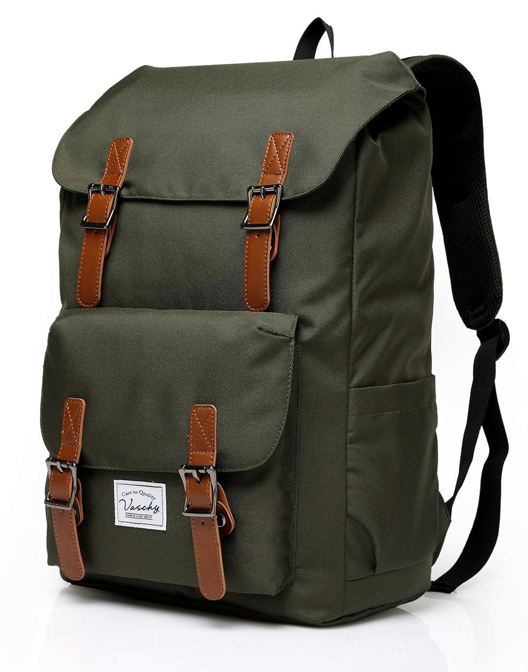 Outdoor Hiking Waterproof Rucksack College Bookbag 15.6in Laptop Backpack Green