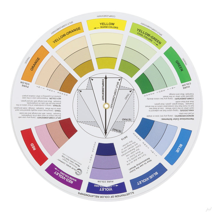 Color Wheel Pocket Guide with Gray Scale Value Finder – for both the amateur and professional artists