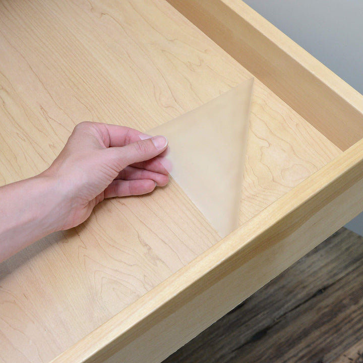Brand Creative Clear Covering, Versatile and Self-Adhesive Shelf Liner, Semi-Transparent Privacy Film, Protective Clear Vinyl, 18&#39;&#39; x 9&#39;, Clear Matte