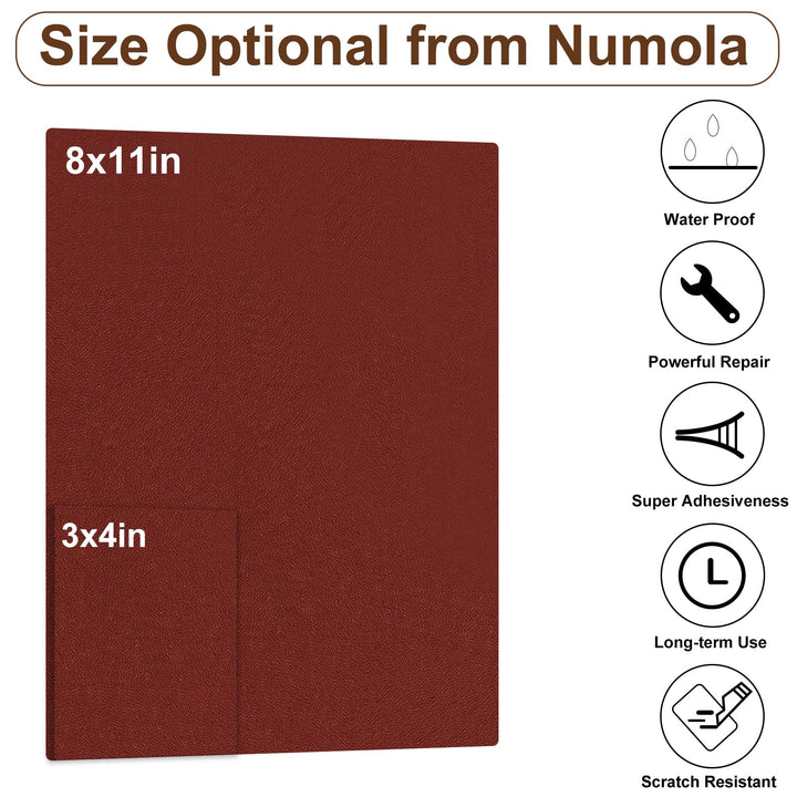 Leather Repair Patch 8×11 inch Self-Adhesive Leather Repair Tape, Scratch/Holes Vinyl Repair Kit for Couch, Car Seat, Sofas, DIY Furniture Upholstery, Chair, Jackets, First-aid (Dark Red)