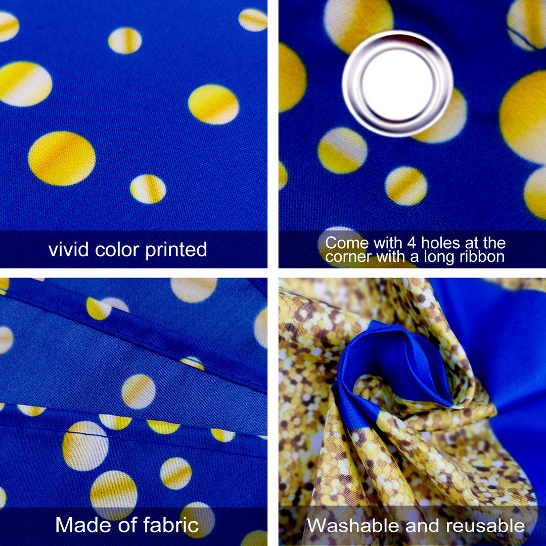 Mr. Onederful Birthday Party Decorations for Boys Happy 1st Birthday Banner Backdrop Large First Birthday Cake Table Decor Mr One Party Favor Supplies (Blue and Gold)