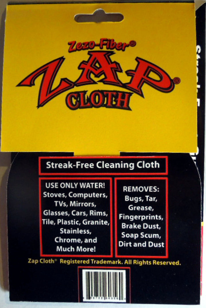Zap Cloth - Streak Free, Spot Free - 3 Cloths