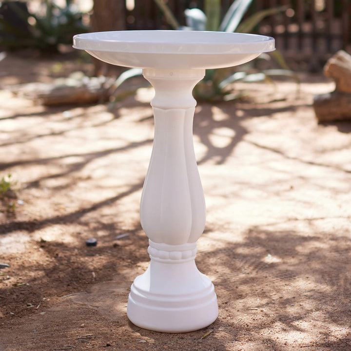 Bloem Promo Bird Bath with Pedestal, 25 x 17, White (270-10)