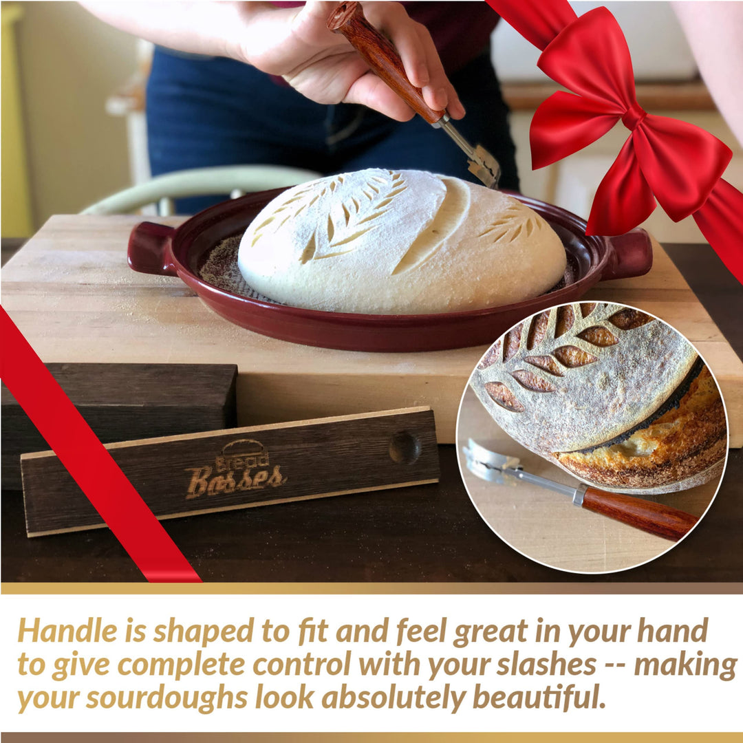 Bread Bakers Lame Slashing Tool -Dough Making Slasher Tools Baking Sourdough Bread Starter Jar Scoring Knife Razor Cutter Slashing Tool Accessories for Cutting Supplies -Great As A Gift