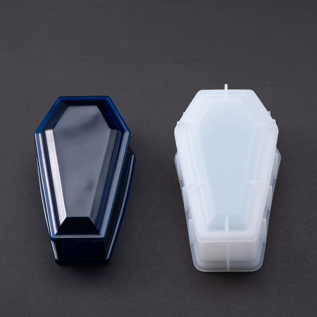 Halloween Coffin Resin Mold Resin Craft DIY Handmade Jewelry Making Tools Coffin Box Coffin Storage Box Silicone Resin Art Mold Container