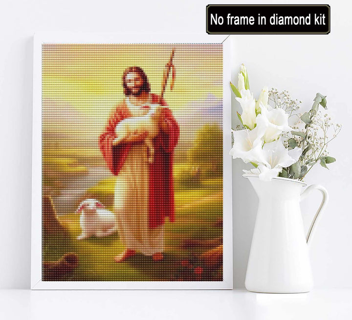 DIY 5D Diamond Painting Kits for Adults Jesus - Diamond Art Kits for Adults Heavenly Father | Full Drill Round | Mosaic Picture | Beginner | Home Wall Decor | 12x16inch