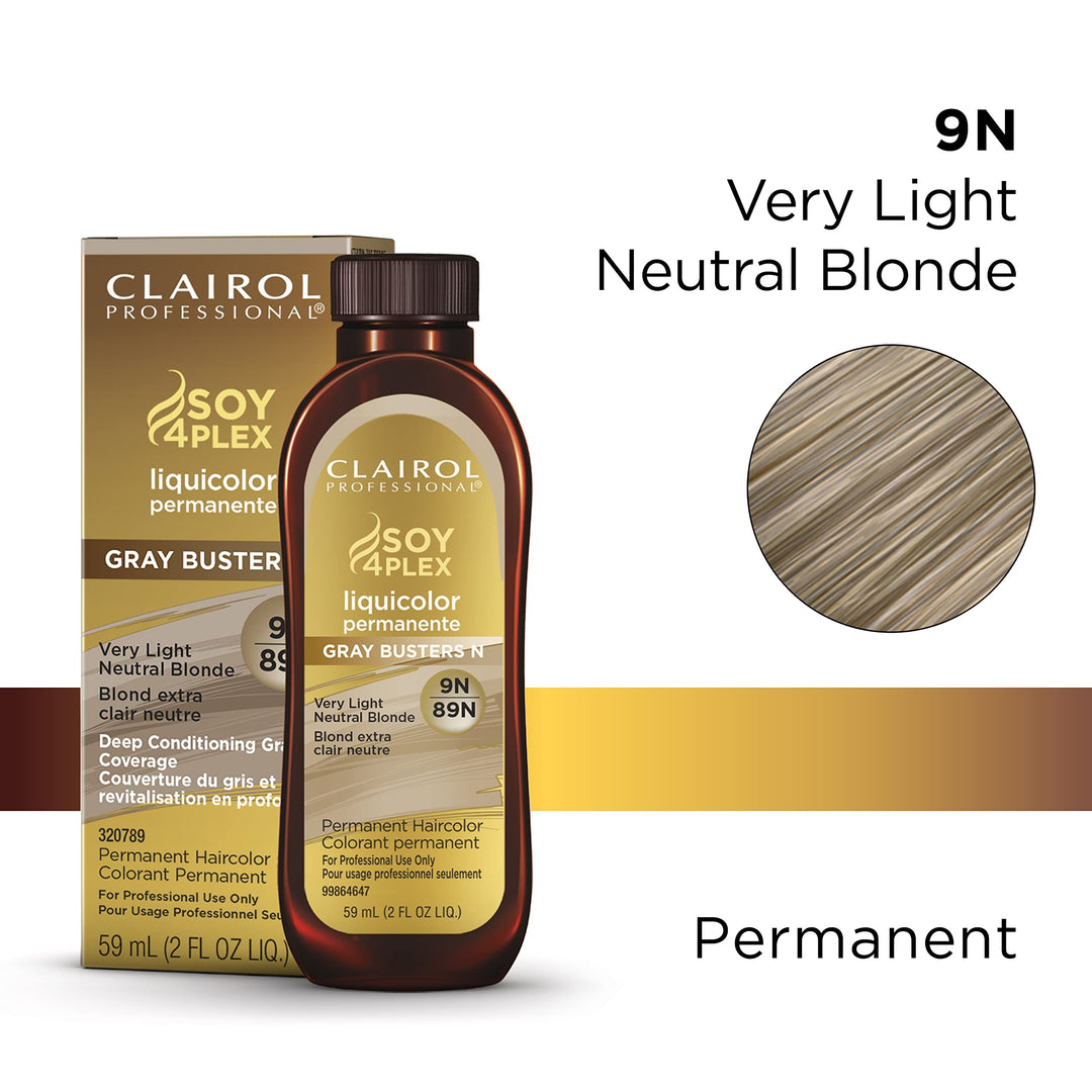 Permanent Liquicolor for Hair, 9n Lightest Neutral Blonde, 2 oz.