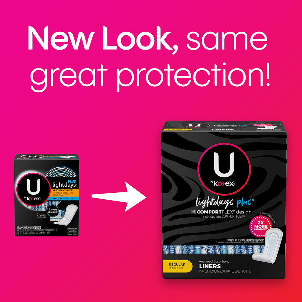 U by Kotex U by Kotex Curves* Regular Pantiliners, Unsc