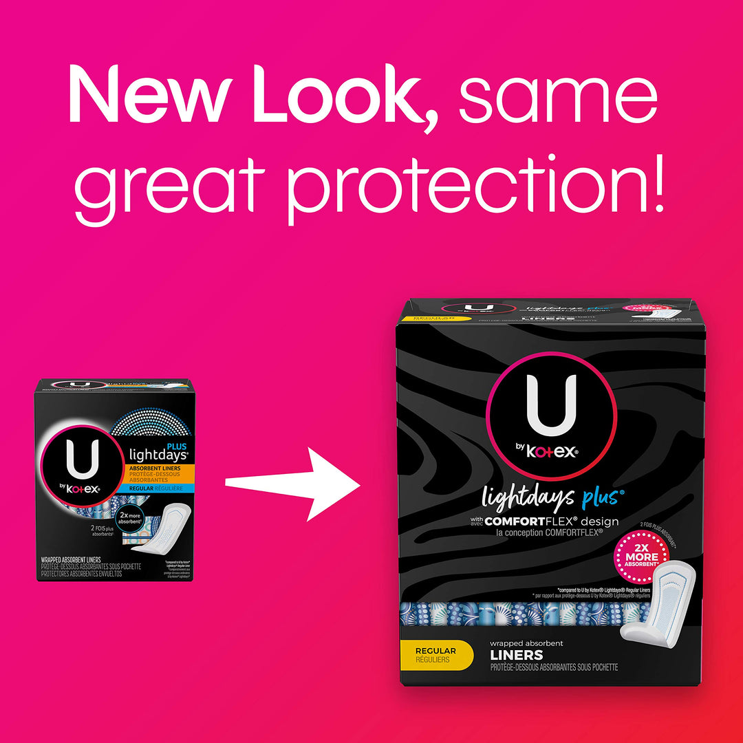 U by Kotex U by Kotex Curves* Regular Pantiliners, Unsc