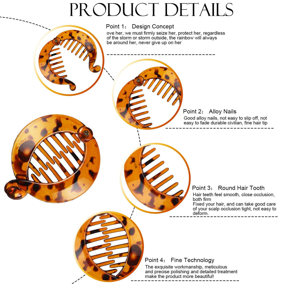 6 Pieces Banana Hair Clips Banana Hair Combs Fishtail Hair Clip Combs Resin Banana Fish Grips for Women Hair Accessories