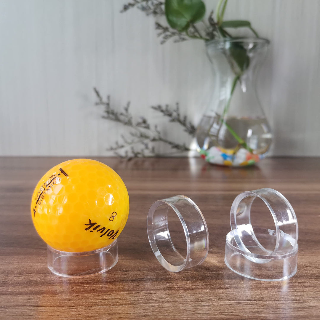 (48 Pack) Baseball Display Stand,Spheres Holder, Clear Baseball Ring, Sphere Stand,Round Display Stand for Golf Ball, Baseball, Softball, Tennis Ball, Spheres, Marbles, 3 Sizes: Large, Medium, Small