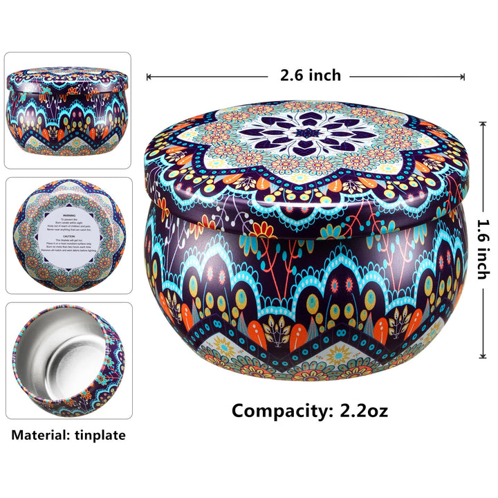 DIY Candle Tins 2.2oz 28 Pieces 28 Color, Round Containers with Lids, Candle Wicks, Wicks Holder, Wicks Stickers for Candle Making, Arts &amp; Crafts, Storage &amp; More (2.2OZ)