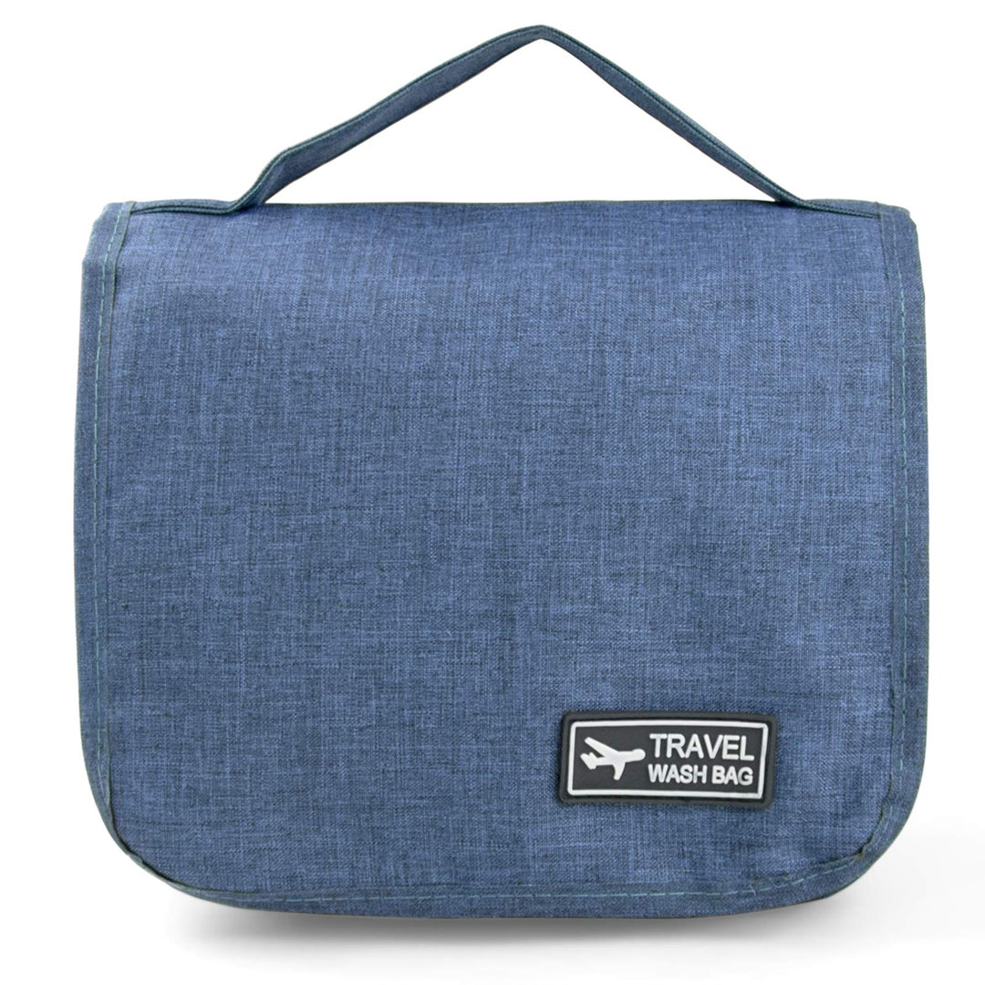 Travel Toiletry Bag,Portable Hanging Wash Bag,Makeup Bathroom Organizer (Navy Blue)