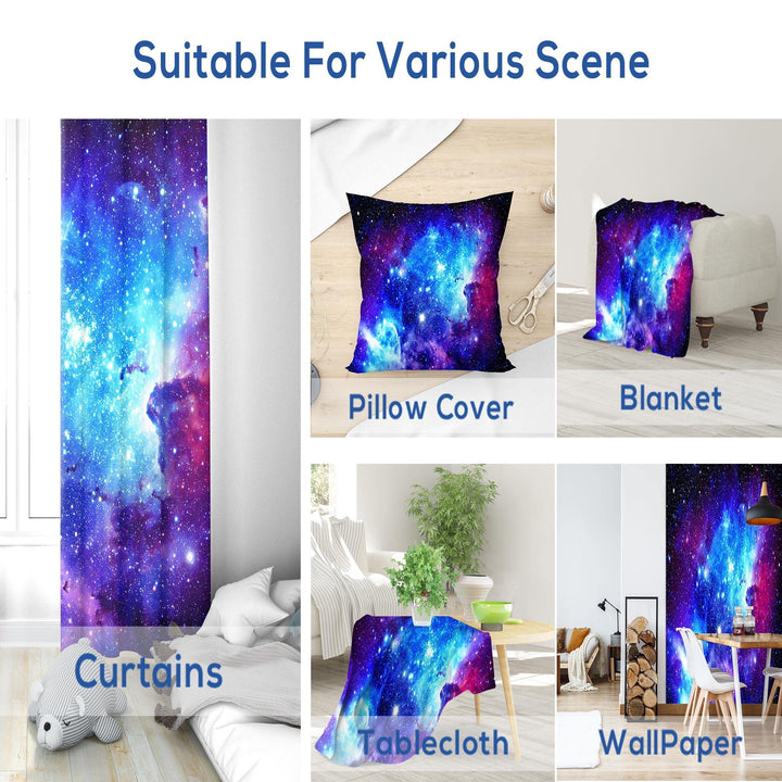 Riyidecor Galaxy Outer Space Nebula Curtains (2 Panels 