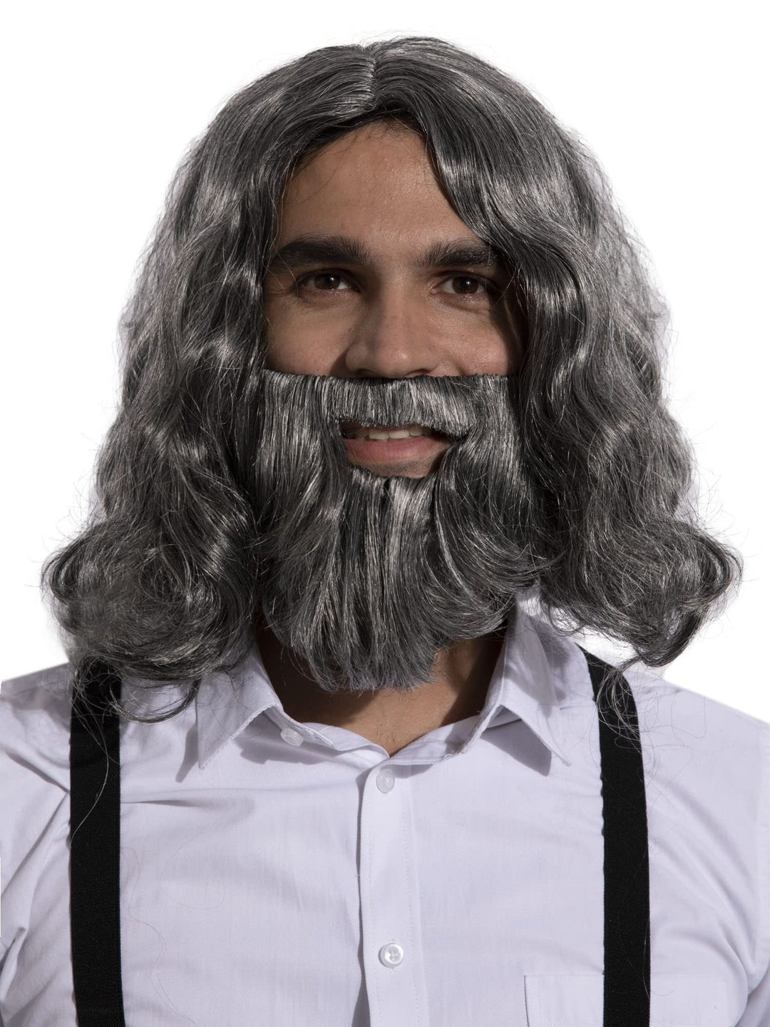 Cosplay wig Costume Mens Wigs Biblical Jesus Wigs Funny Party Wigs, Grey