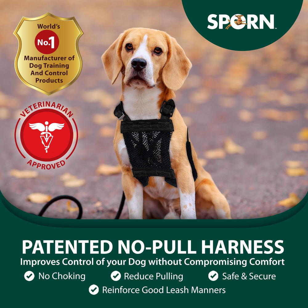 No Pull Dog Harness Medium Sized Dog, Black Mesh Dog Harness, Durable Nylon Anti Pull Dog Harness Medium Size Dog, Breathable & Easy Medium Dog Harness, Provides to Medium Breeds