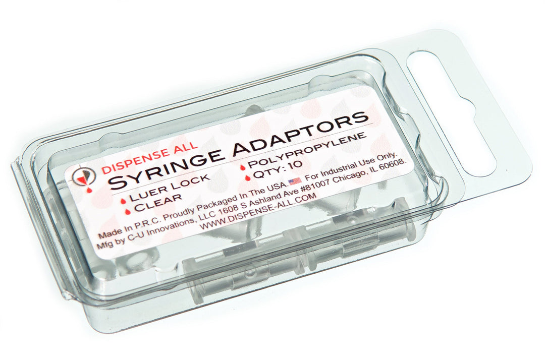 - Syringe Coupler, Luer Lock Adaptor (Polypropylene) - Female-to-Female (Qty: 100)