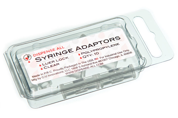 - Syringe Coupler, Luer Lock Adaptor (Polypropylene) - Female-to-Female (Qty: 100)