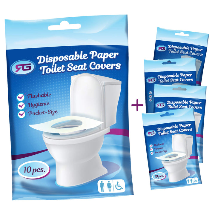 - Disposable Toilet Seat Covers Flushable Paper Travel Pack (50-Count)