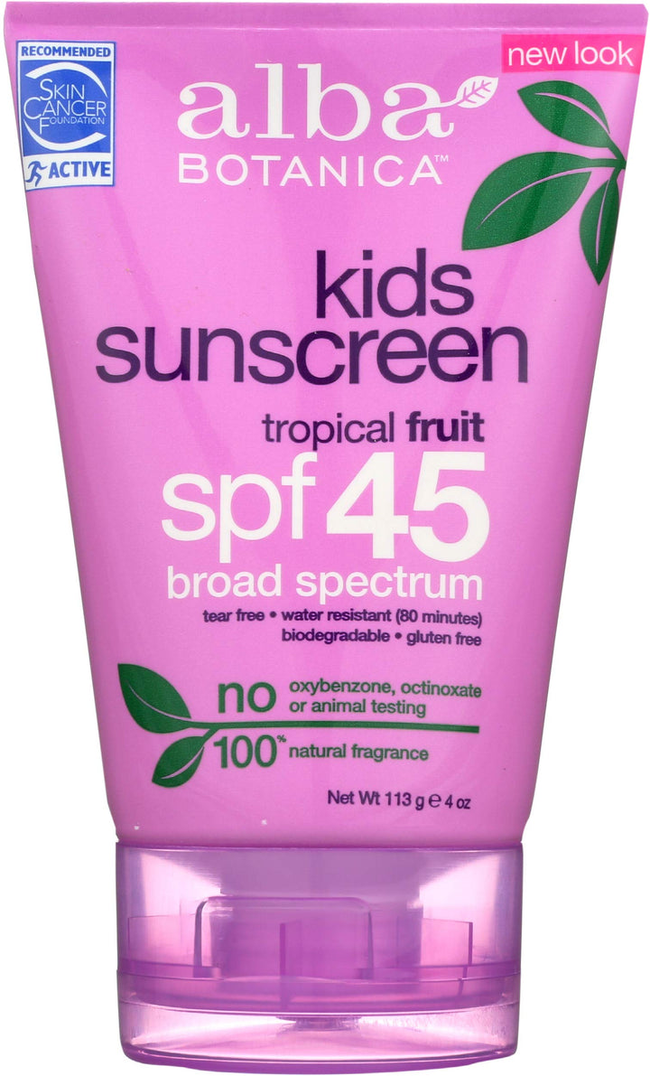 Kids Sunscreen Spf 30+ Water Resistant 4 -Ounce Bottle