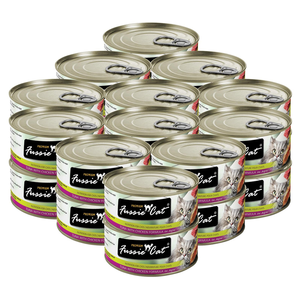 Premium Tuna with Chicken in Aspic Grain-Free Wet Cat Food - 2.82oz Cans - Case of 24 Cans (Tuna with Chicken in Aspic)