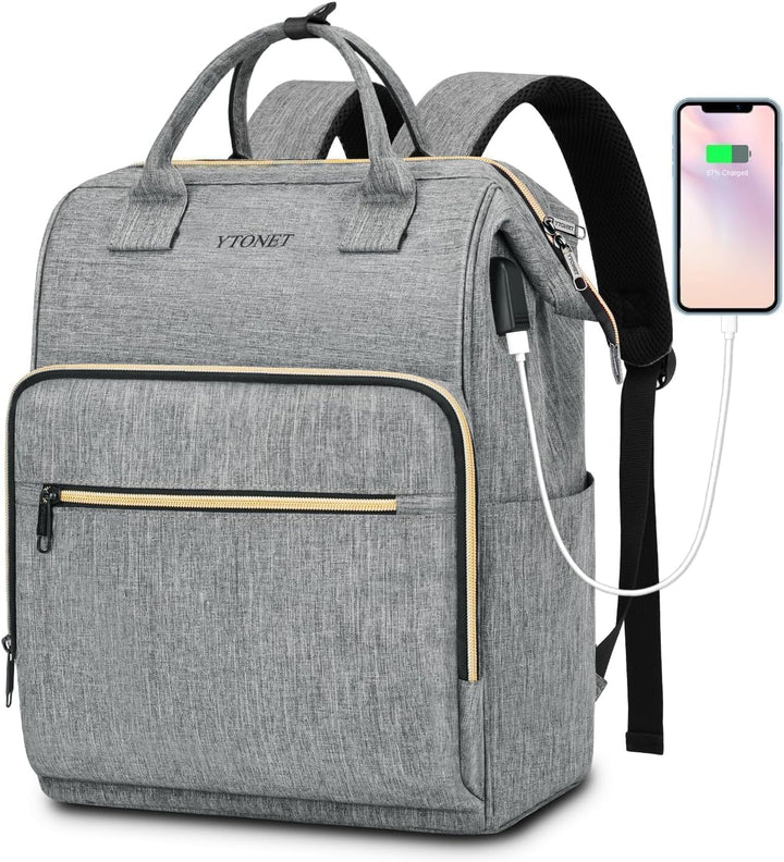 Ytonet Backpack for Women, 15.6 Inch Bookbag for Women 