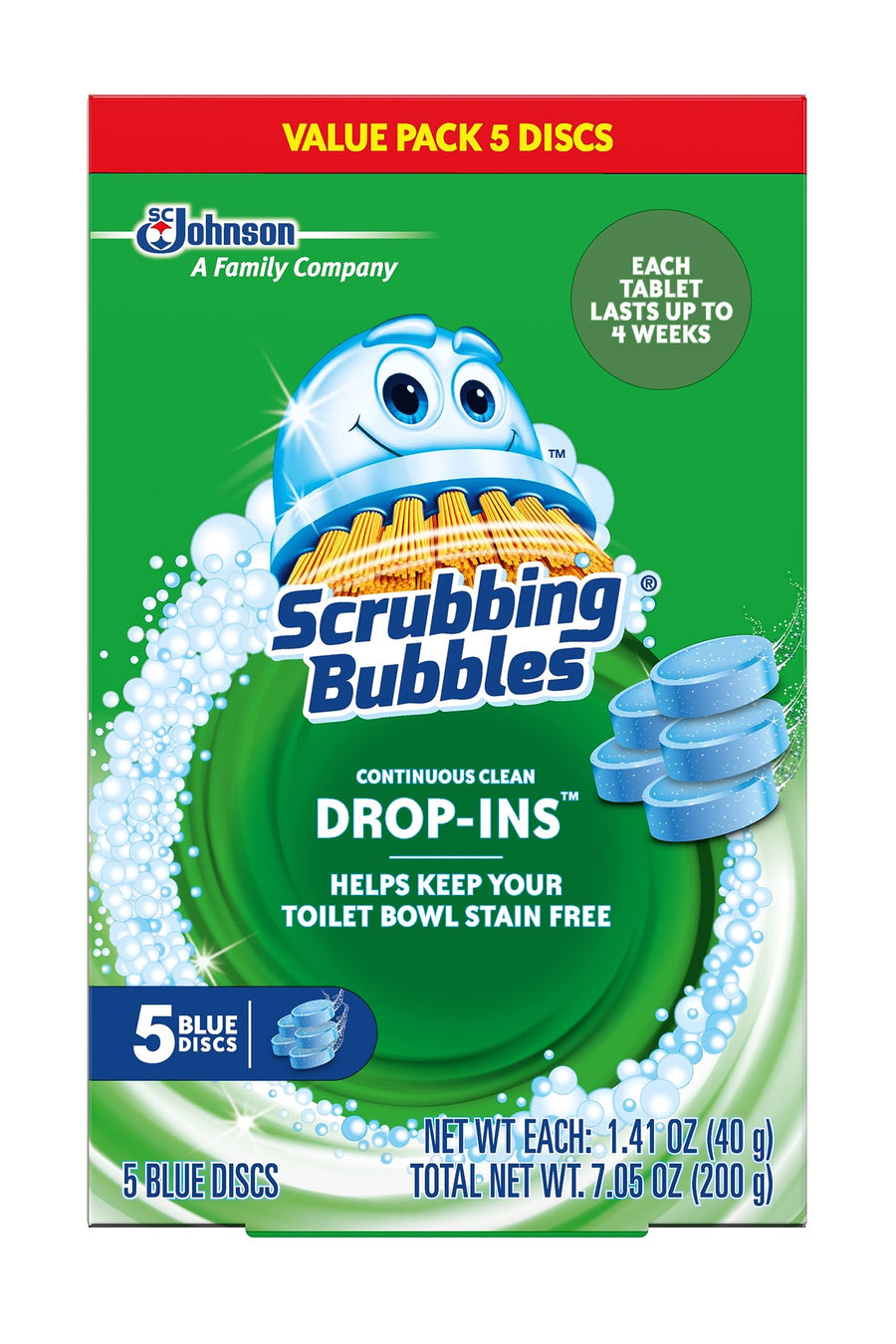 Scrubbing Bubbles Toilet Cleaner Drop Ins, 5 Count, 7.1