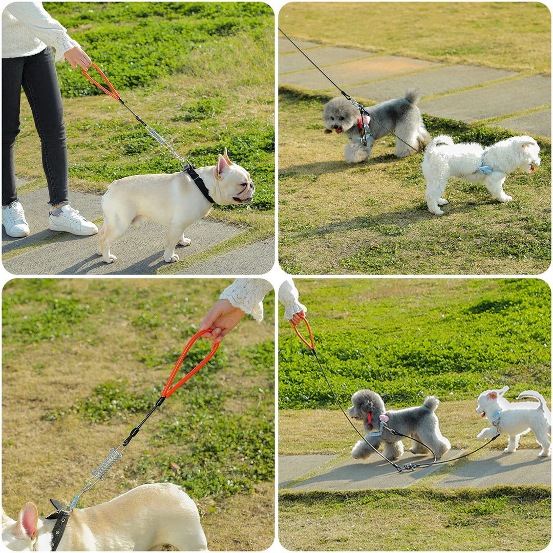 Dog Leash for Dogs Up to 250 Pound,Heavy Duty Leash Made of Coated Wire Rope for Large and Medium Dogs,Dog Tie Out Cable with Soft Silicone Grip.Dog Chains