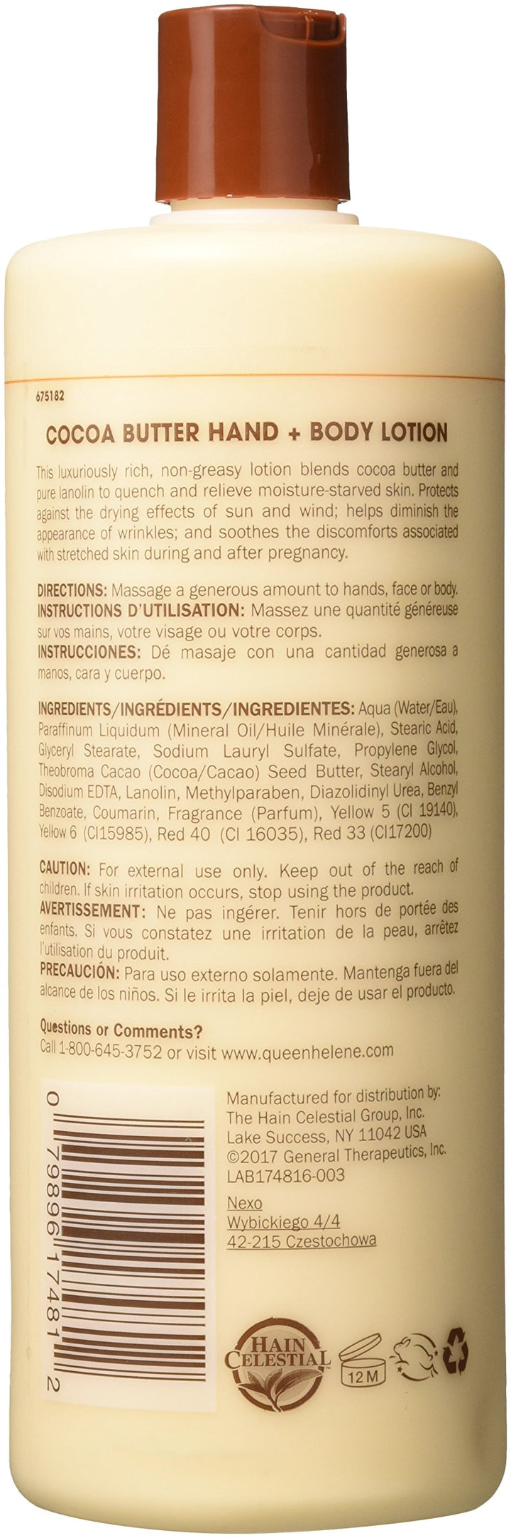 Lotion 32oz Cocoa Butter Hand &amp; Body pack of 2