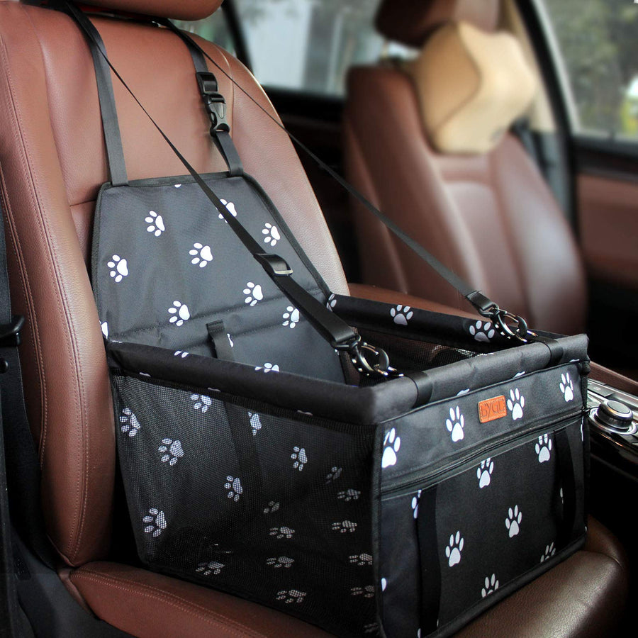 Pet Dog Booster Seat, with Upgrade Support Rod, Breathable and Foldable Pet Car Basket, Pet Dog Car Portable Seat, Suitable for Small and Medium Pets