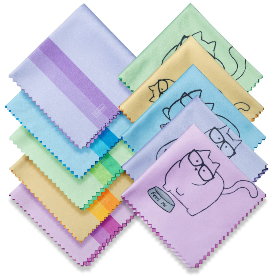10 Pack Designer Microfiber Cleaning Cloth Cute Multico