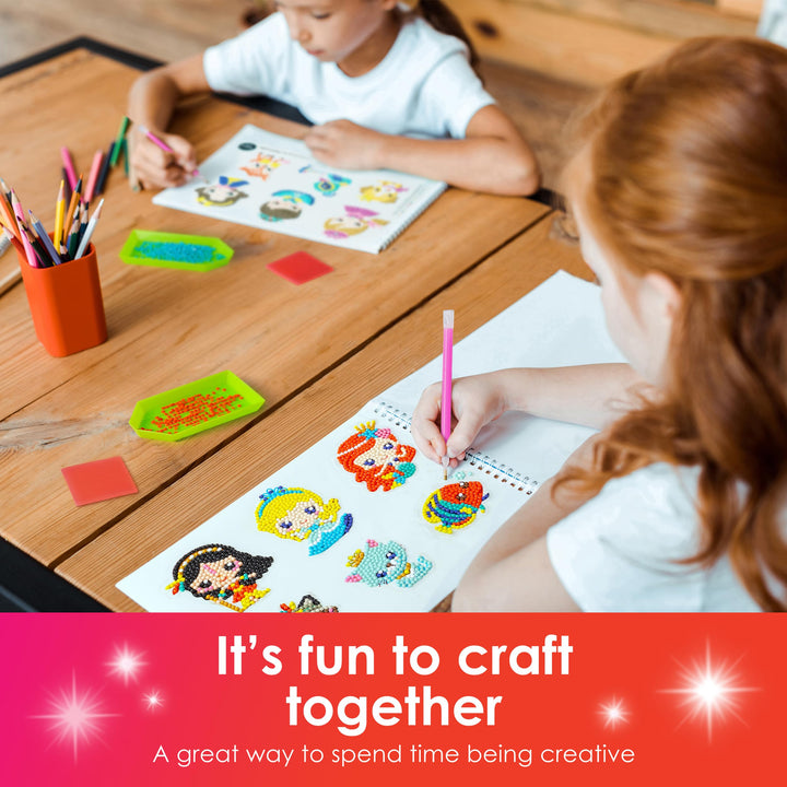 5D Diamond Painting Stickers Kits for Kids and Adult Beginners Gem Paint by Numbers Diamonds Arts for Boys and Girls Ages 6 7 8-12 DIY Princesses kit with Dots Gifts for Kid