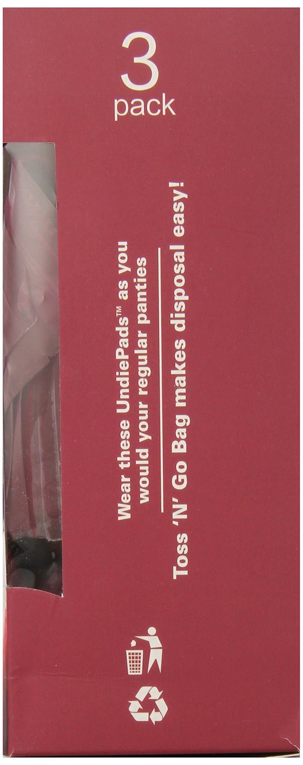 Period Panties With Built-in Pad Size Small 3 Pack Mens