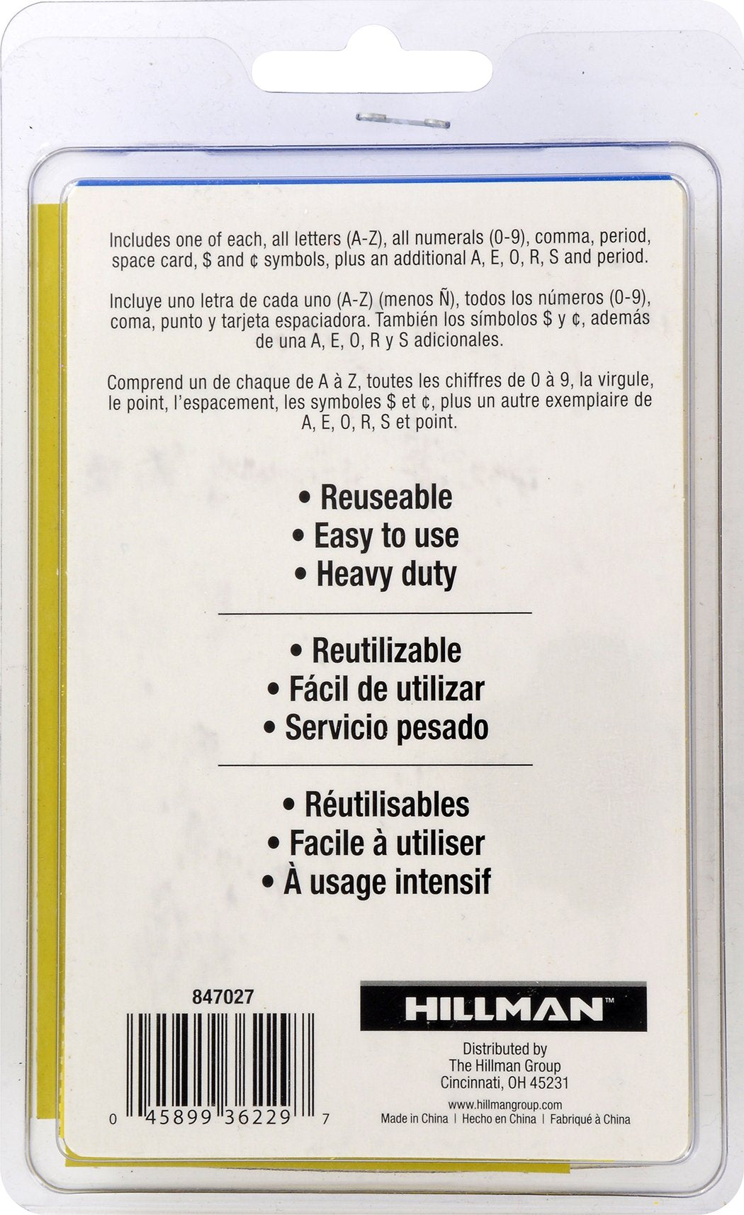 Hillman 847027 3-Inch Numbers, Letters, and Punctuation Combo Stencil Set