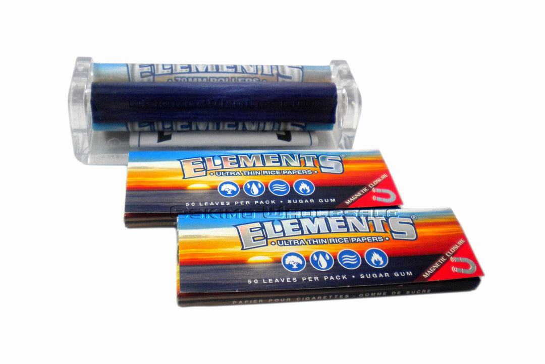 Elements 79mm Cigarette Rolling Machine + 2 Packs of El