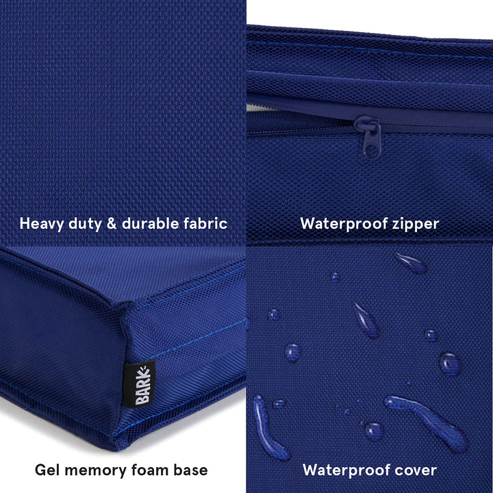 - Outdoor Dog Bed - Waterproof Dog or Cat Mattress Bed with Removable Cover - Platform Bed with Washable Cover, Durable, Portable - Indoor/Outdoor All Season Orthopedic Comfort - XL - Blue