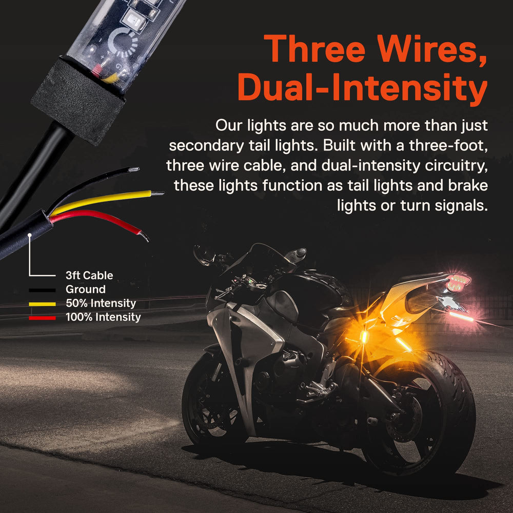 True Mods 2pc 5 Amber LED Motorcycle Running & Turn