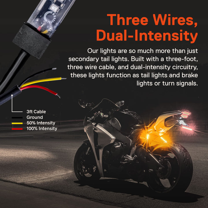 True Mods 2pc 5 Amber LED Motorcycle Running &amp; 