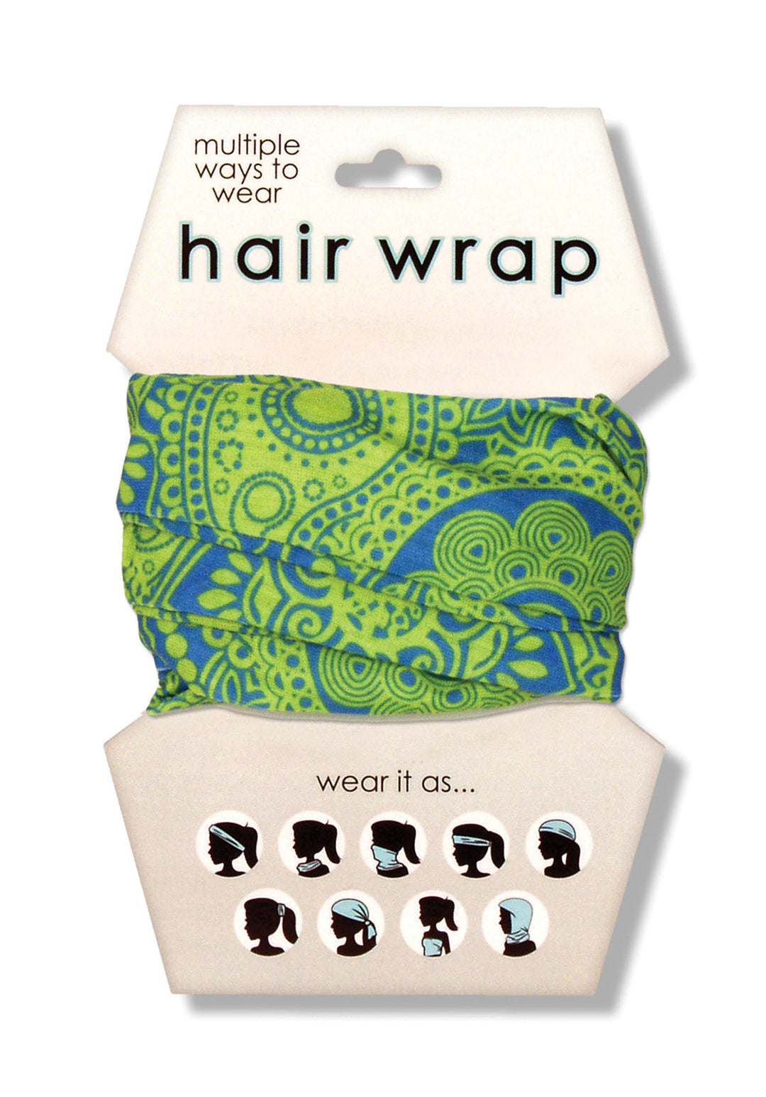 Spoontiques Paisley Hair Wrap, Blue/Green