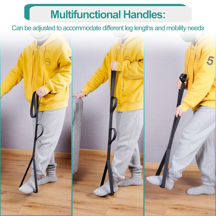 42 Inch Long Leg Lifter,Leg Strap with Large Foot Loop,Leg Lifter After Hip Replacement for Hip Kit for Seniors,Knee Replacement Recovery Aids