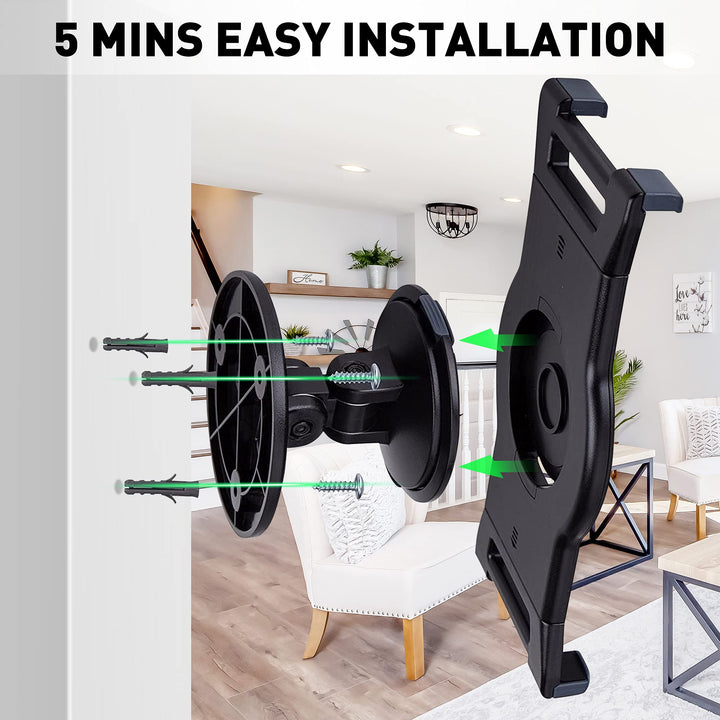 AboveTEK iPad Wall Mount, Swivel 360° Rotating Tablet H