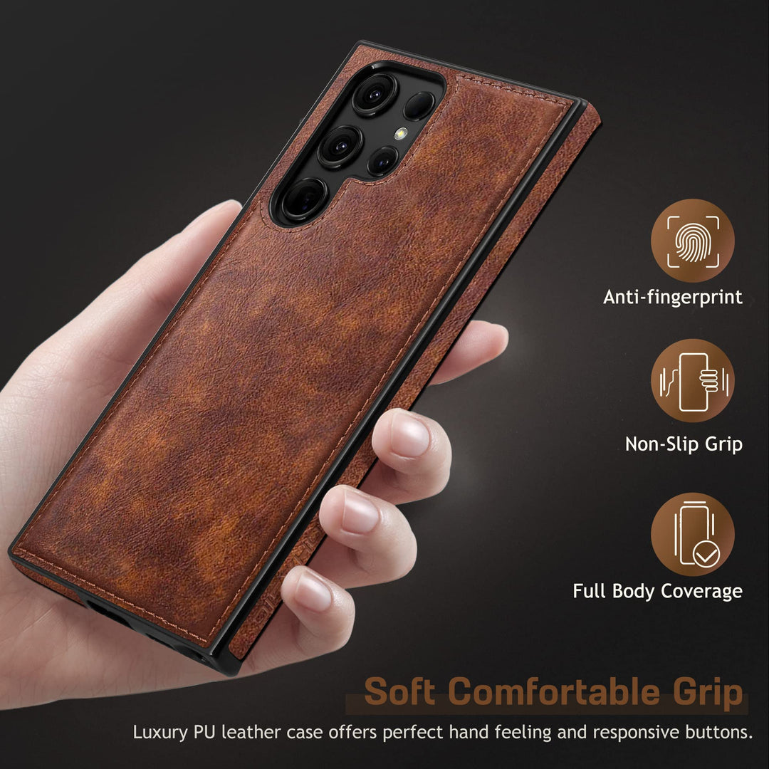LOHASIC for Galaxy S23 Ultra Case, Premium Leather Luxu