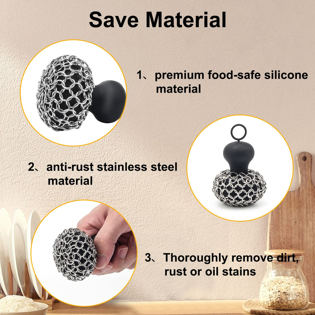 Cast Iron Chainmail Scrubber, Windspeed Cast Iron Skill